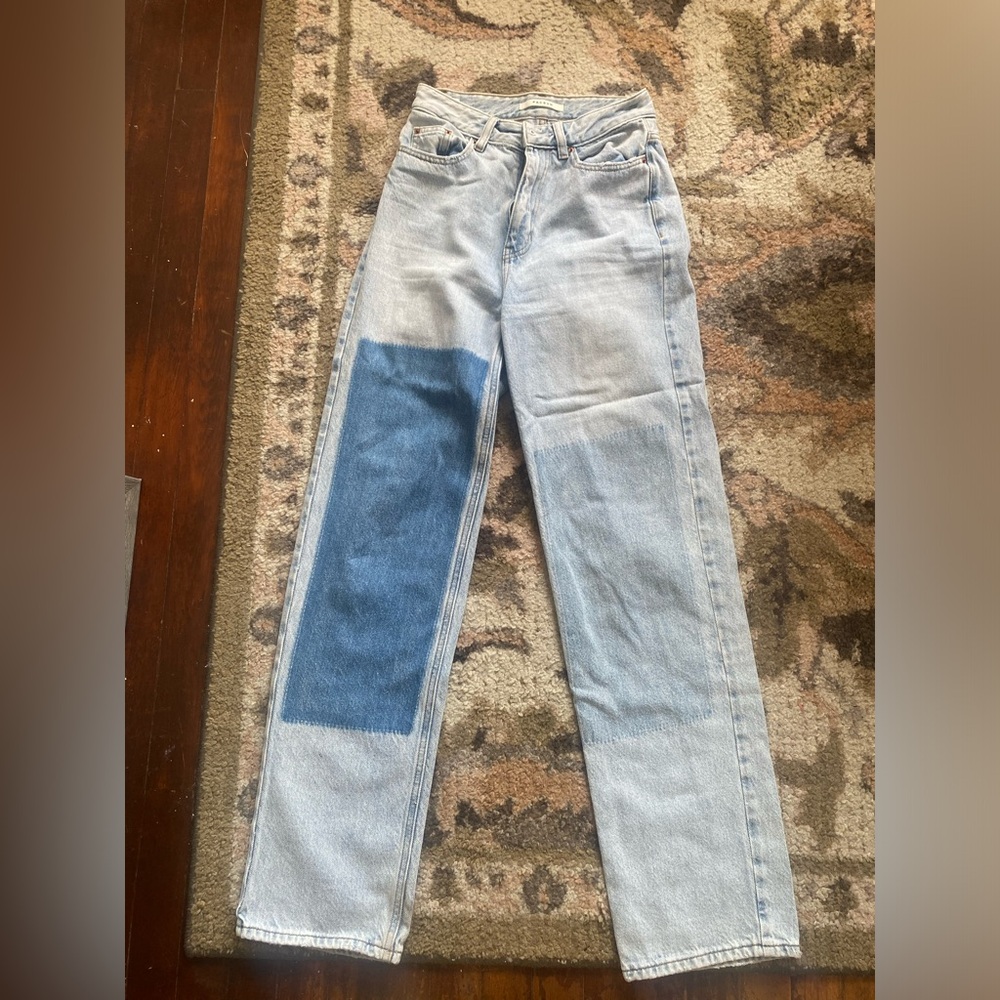 Pacsun Colorblock Patchwork Boyfriend Jeans